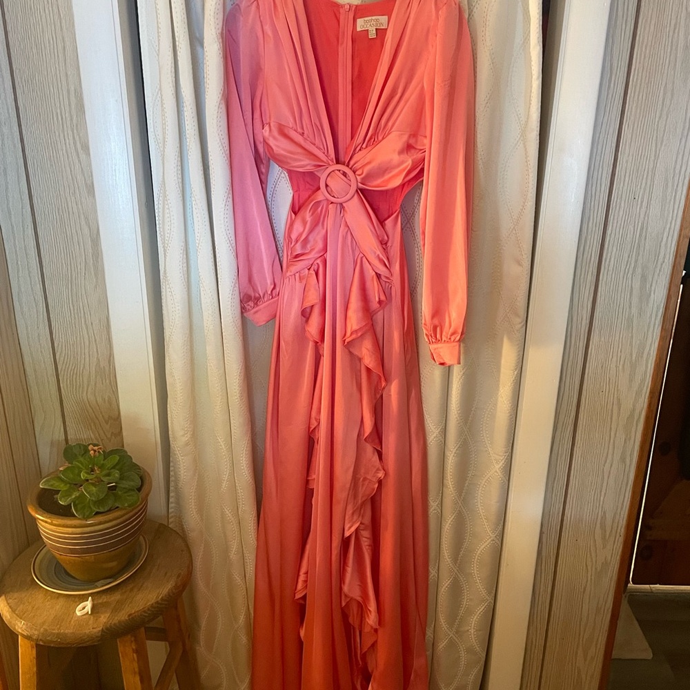 Boohoo Vibrant Pink Occasion Dress